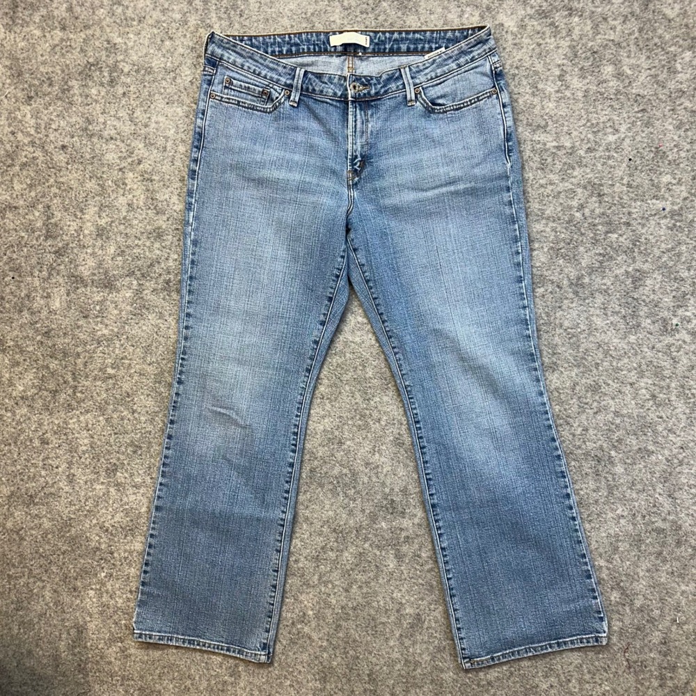 Vintage Levi's 545 Low Boot Cut Jeans Women's Size 14 Light Blue Stretch